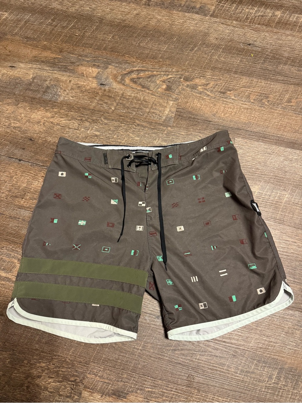 Mens Hurley Phantom Block Party Seaworthy Swim Boardshort (30) Twilight Marsh